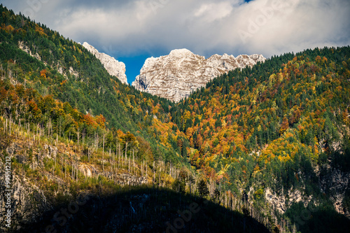 Autumn in Val Raccolana. Between peaks, lakes and streams. Julian Alps photo