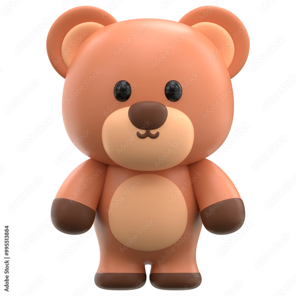 Obraz premium Bear 3D Cute Animal