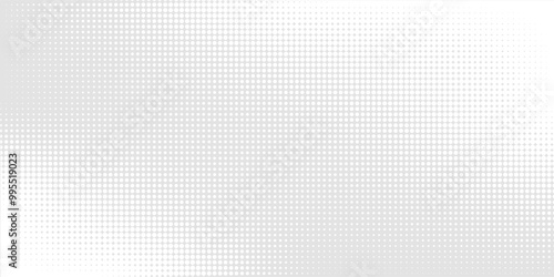 Dot white gray wave light technology texture background. Abstract big data digital concept.