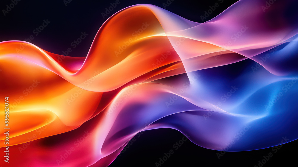 Obraz premium Gradient Light and Shadow with Curves