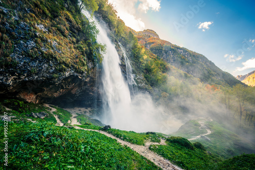 Autumn in Val Raccolana. Between peaks, lakes and streams. Julian Alps and Fontanone di Goriuda
