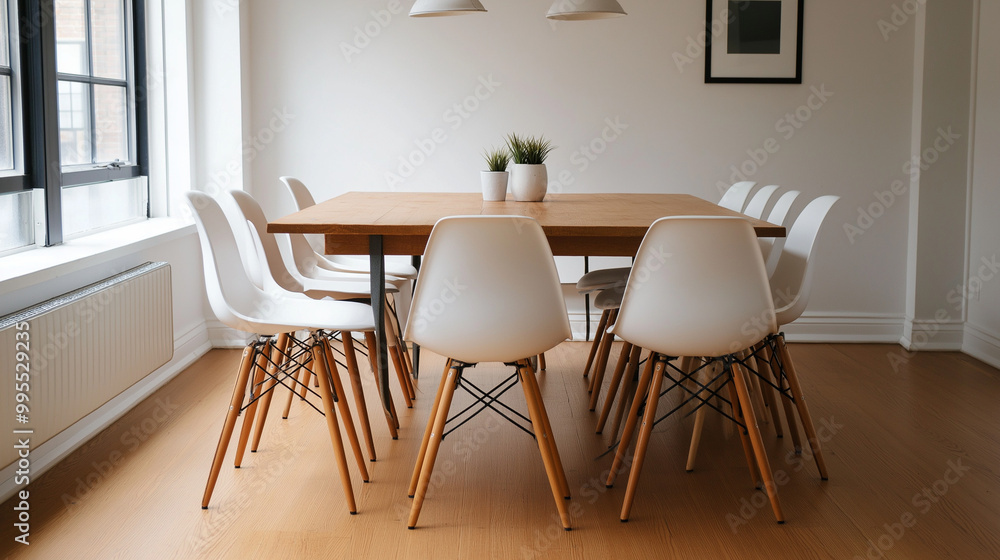 stylish wooden dining table and chairs in room stylish wooden dining table and chairs in room