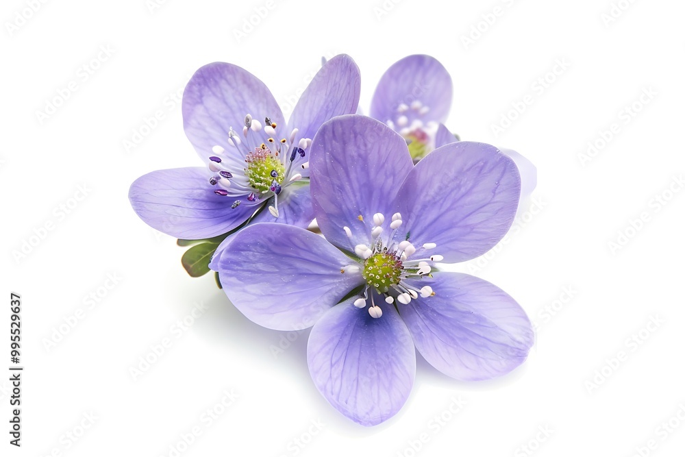 Obraz premium Hepatica Flower isolated on white background.