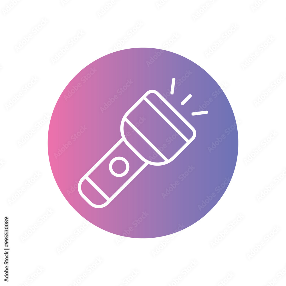 Flashlight vector icon stoct illustration Flashlight vector icon stoct illustration