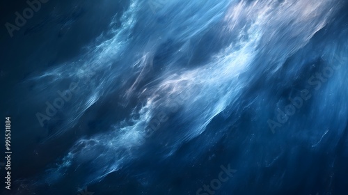 Abstract Blue and Dark Background with Glittering Light Effect