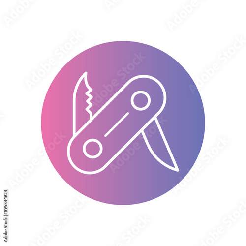 Swiss Army Knife vector icon stoct illustration