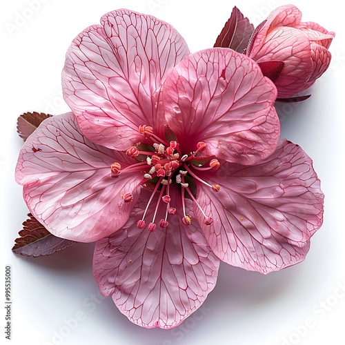 Jamaica plum Flower isolated on white background. photo