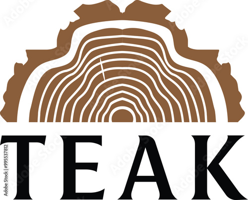 timber teak wood for natural carpenter logo design