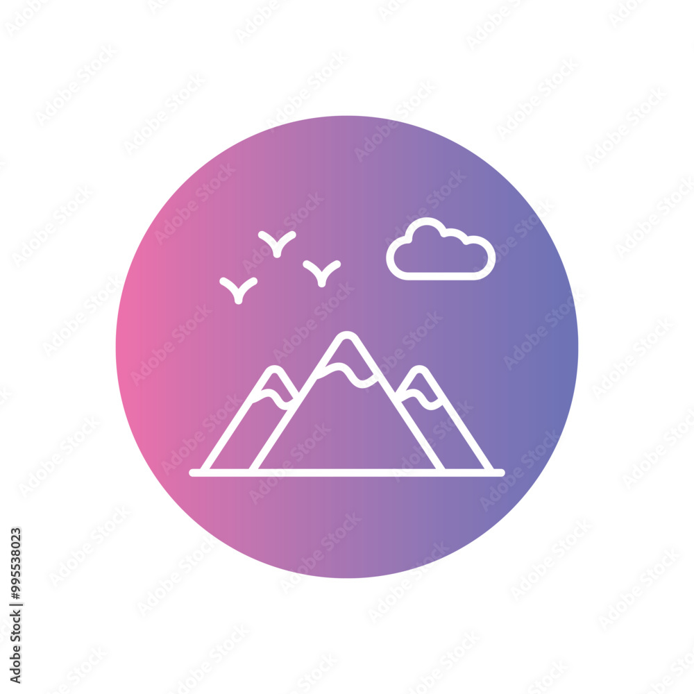 Mountain vector icon stoct illustration Mountain vector icon stoct illustration