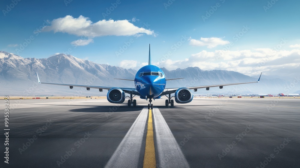 The Airplane on Runway The Airplane on Runway