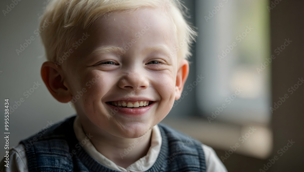 Joyful Toddler Portrait: A candid close-up shot of a blonde toddler boy with an infectious laugh, radiating pure happiness and childlike wonder. The image is filled with warmth and genuine emotion. Joyful Toddler Portrait: A candid close-up shot of a blonde toddler boy with an infectious laugh, radiating pure happiness and childlike wonder. The image is filled with warmth and genuine emotion.