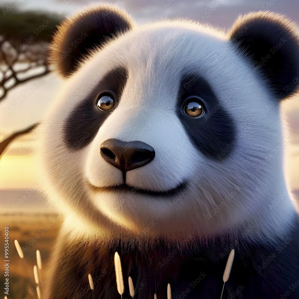 Obraz premium Panda animal Closeup view
