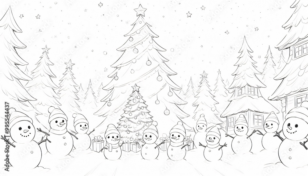 Merry Christmas winter illustration simple minimalist Background Merry Christmas winter illustration simple minimalist Background