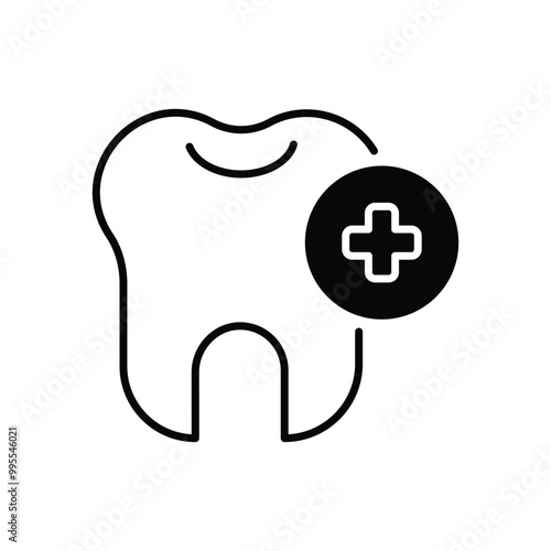 Dental Care icon vector stock illustration