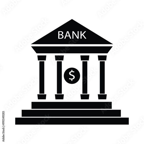 Bank icon in filled, thin line, outline and stroke style. Vector illustration of two colored and black bank vector icons designs can be used for mobile, ui, .