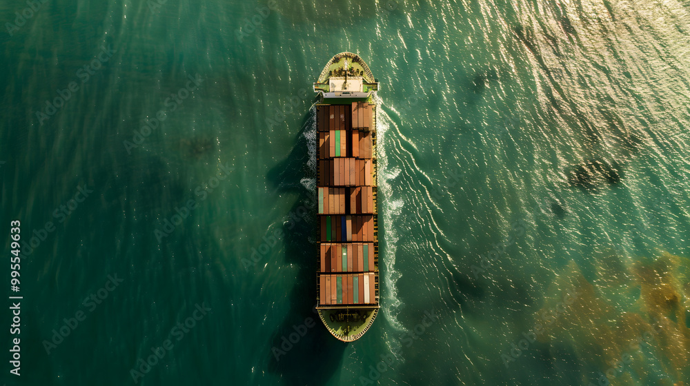 A large tanker ship transporting containers across the ocean. Neural network AI generated art A large tanker ship transporting containers across the ocean. Neural network AI generated art