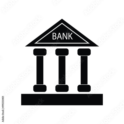 Bank icon line design. Finance, Investment bank, Financial, Central bank, Institution, Money vector illustration. Bank editable stroke icon.