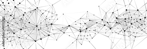 Vector illustration. web of connectivity, where each point leads to infinite technological innovations, linking world in one digital fabric. Concept of technology, science. Wallpaper. Pattern.