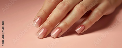 Stylish French Manicure with Ombre Effect