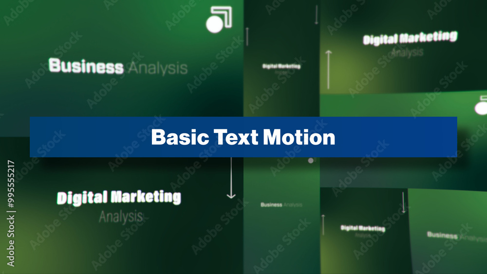 Basic Text Motion Multi Resolutions And Color Control Panel Stock