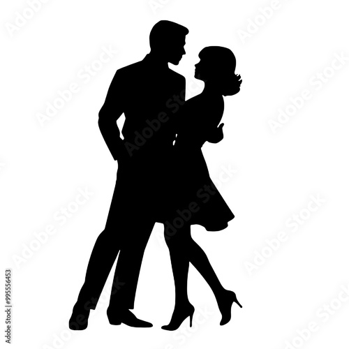 Salsa Passion Silhouette Vector Illustration