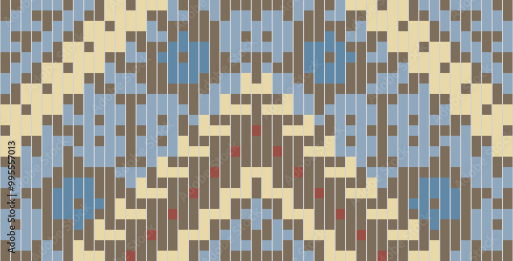 Fototapeta premium Folklore Arabic Carpet Patternfolk Embroidery, Aztec Geometric Ornament Print. Design for Carpet, Wallpaper, Clothing, Wrapping, Fabric