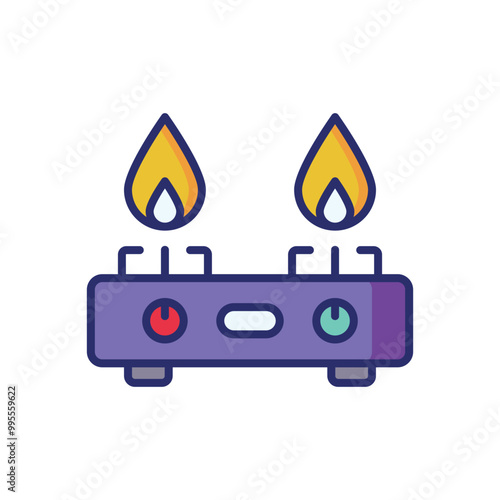 Camp Stove vector icon stoct illustration photo