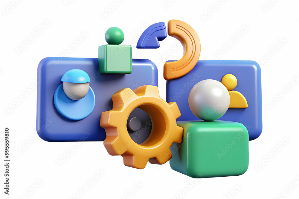 3D Glossy Background with Business Integration Icons and Acquisition Symbols for Corporate Marketing and Financial Promotions 3D Glossy Background with Business Integration Icons and Acquisition Symbols for Corporate Marketing and Financial Promotions