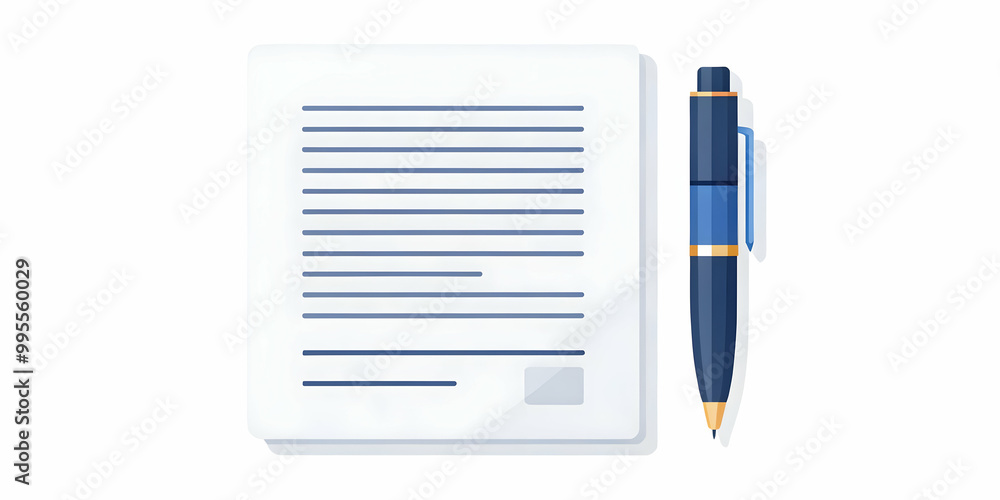 Flat Isolated Business Contract and Pen Icon - Professional Vector for Corporate Branding, Legal Services, and Business Promotions Flat Isolated Business Contract and Pen Icon - Professional Vector for Corporate Branding, Legal Services, and Business Promotions