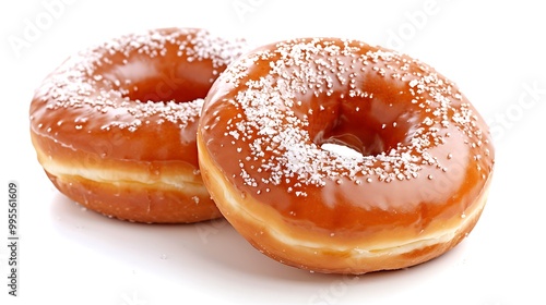 Donuts isolated on white background.