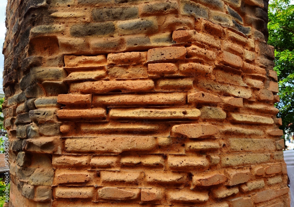 Close-up of the top of the Cham temple tower, that are part of the entire complex known as Po Nagar temple, Nha Trang city, Vietnam. Close-up of the top of the Cham temple tower, that are part of the entire complex known as Po Nagar temple, Nha Trang city, Vietnam.