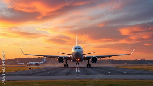 The moment the plane takes off