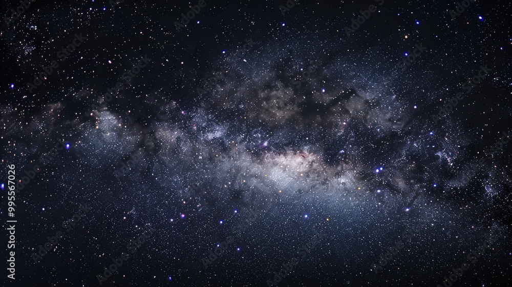 Fototapeta premium Abstract Cosmic Scene: An abstract background depicting a cosmic scene with stars, nebulae, and galaxies.