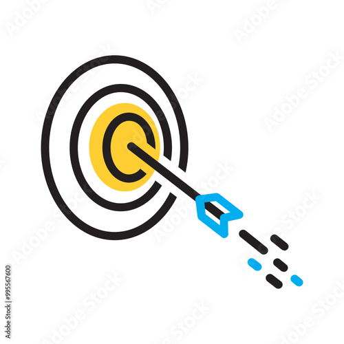 Vector multicolor icon for Objective