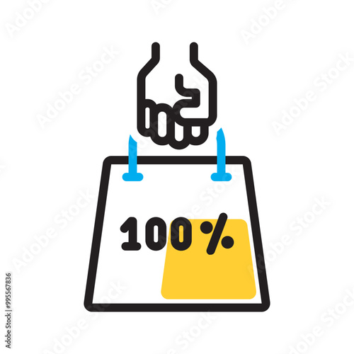 Vector multicolor icon for Affordable