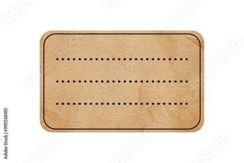 メッセージカード　型抜き クラフト素材　角丸長方形　ラベル　