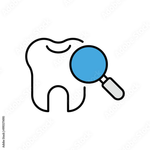 Dental Checkup icon vector stock illustration