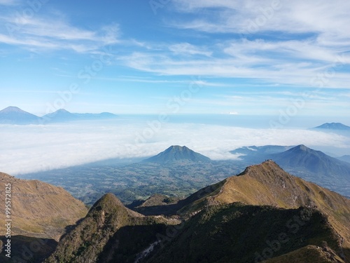 mountains and clouds in Indonesian 