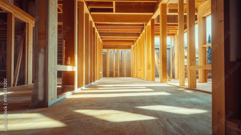 The Wooden Structure Under Construction The Wooden Structure Under Construction
