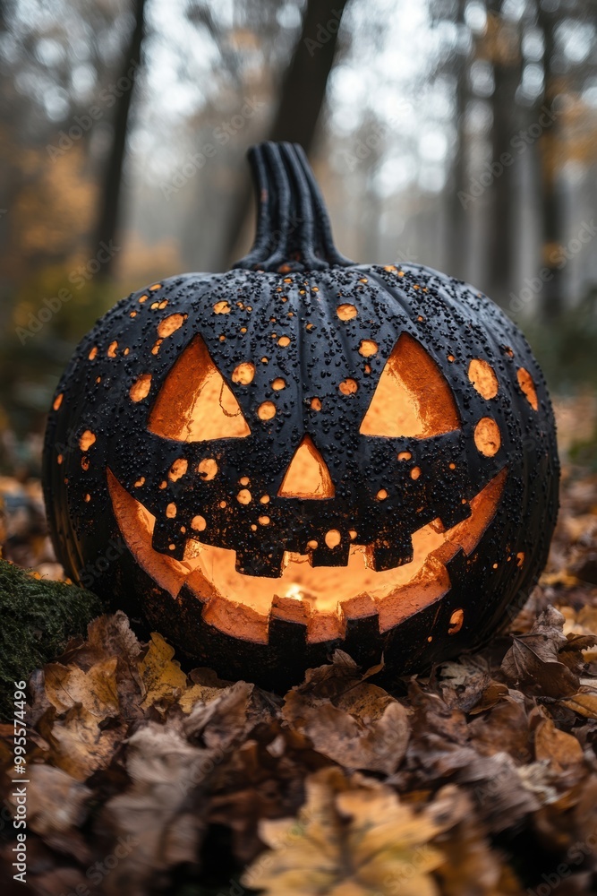 The haunted forest is filled with ghostly whispers and eerie shadows on Halloween night The haunted forest is filled with ghostly whispers and eerie shadows on Halloween night