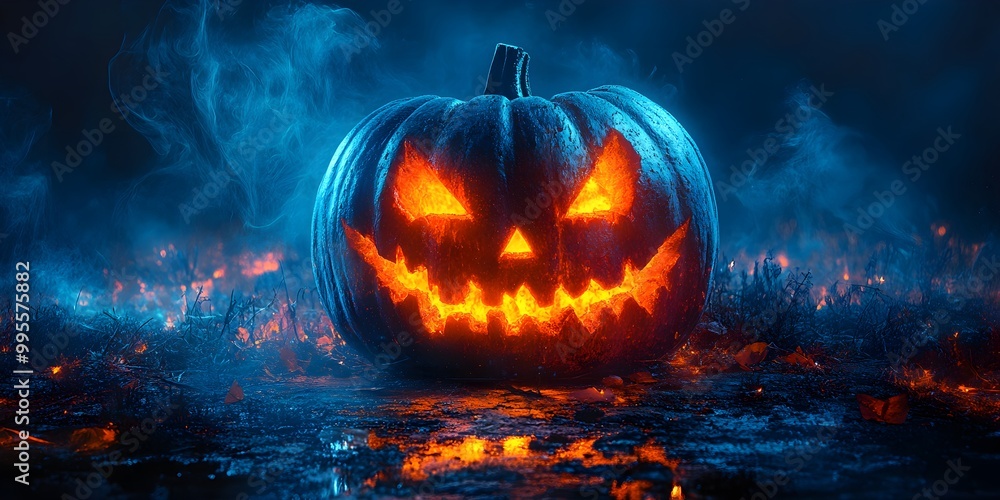 The haunted graveyard comes alive with flickering lanterns and ghostly apparitions on Halloween night The haunted graveyard comes alive with flickering lanterns and ghostly apparitions on Halloween night