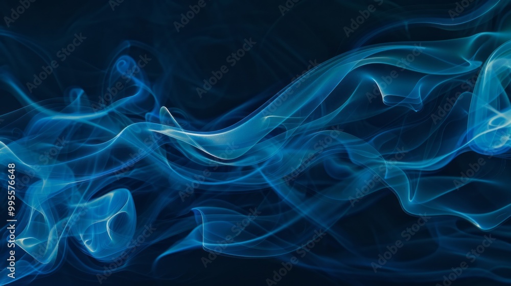 Fototapeta premium A blue smokey background with a blue line in the middle