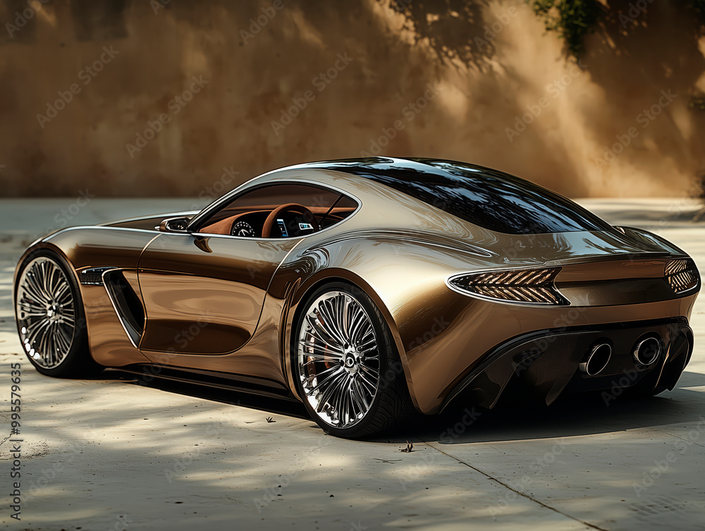 High-performance luxury car with sleek lines and premium materials High-performance luxury car with sleek lines and premium materials