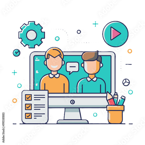 png- male-man-men - computer icon flat - colored transparent - around shape line objects