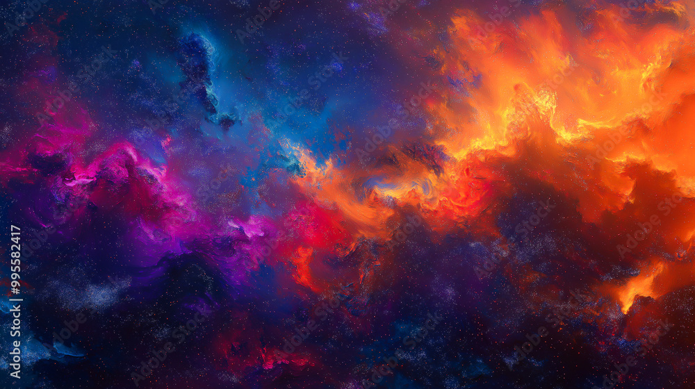 Fototapeta premium Cosmic Swirls of Nebula in Deep Space