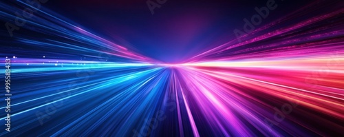 Dynamic abstract background with vibrant blurred speed effects in blue and pink hues creating a futuristic motion feel