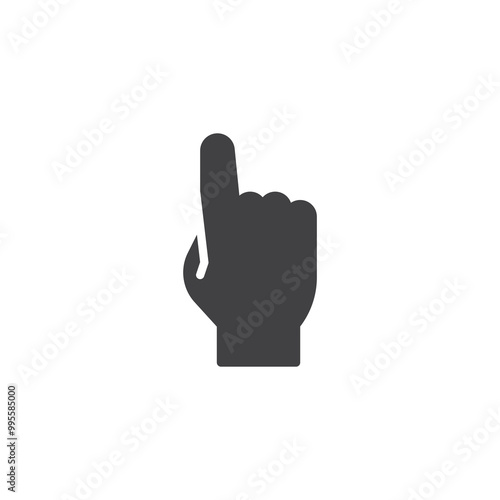 Hand pointing index finger forward vector icon