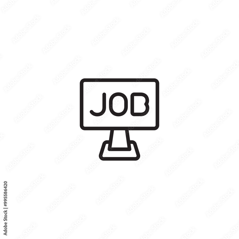 Job search. Job posting icon. Career opportunities. Job on screen. Job search. Job posting icon. Career opportunities. Job on screen.