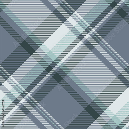 Difficult check tartan seamless, track vector textile pattern. Dining fabric background texture plaid in pastel and sterling silver colors.