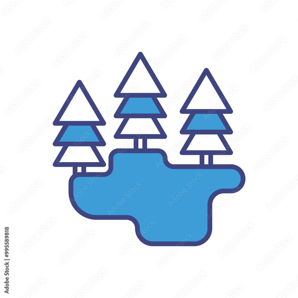 Lake vector icon stoct illustration Lake vector icon stoct illustration